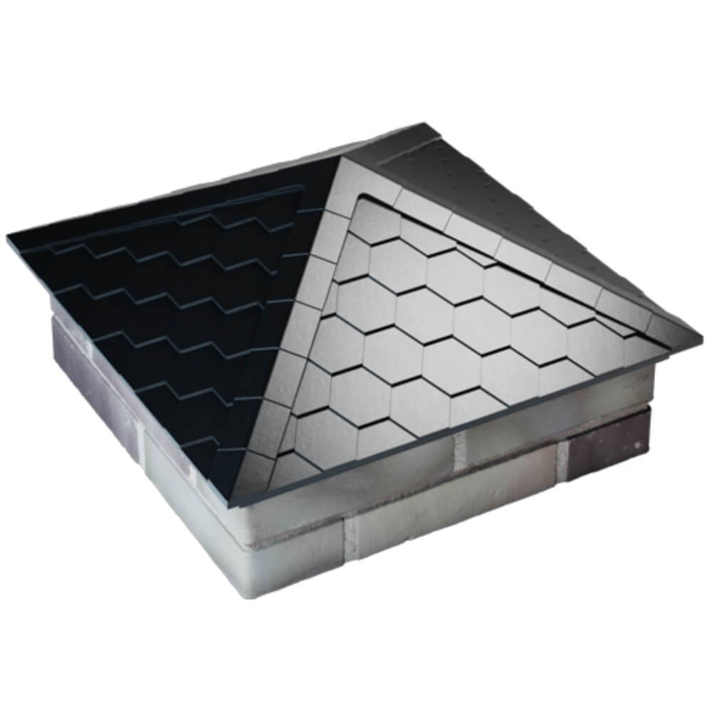 Колпак Zking Эверест Черный на столб 2х2 кирпича (535х535мм) Одинцово фото