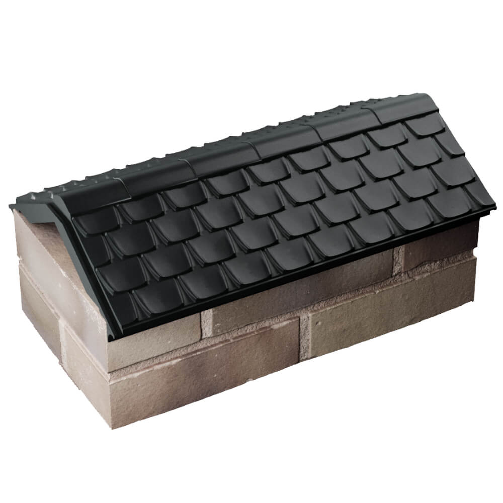 Парапет Zking Эльбрус Черный с посадкой на 1 кирпич (255мм) в Одинцово фото