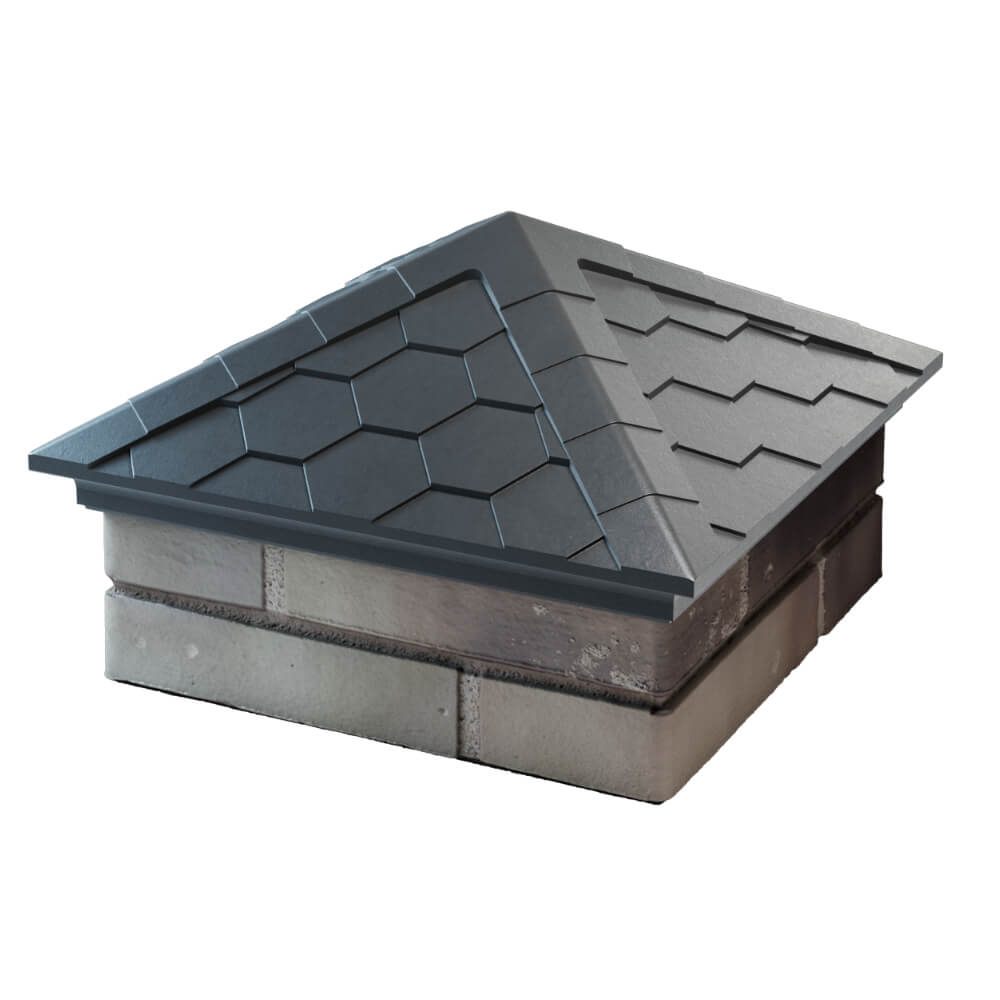 Колпак Zking Эверест Серый на столб 1.5х1.5 кирпича (390х390мм) в Одинцово фото