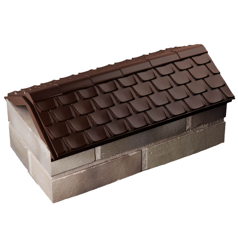 Парапет Zking Эльбрус Коричневый с посадкой на 1 кирпич (255мм) в Одинцово фото