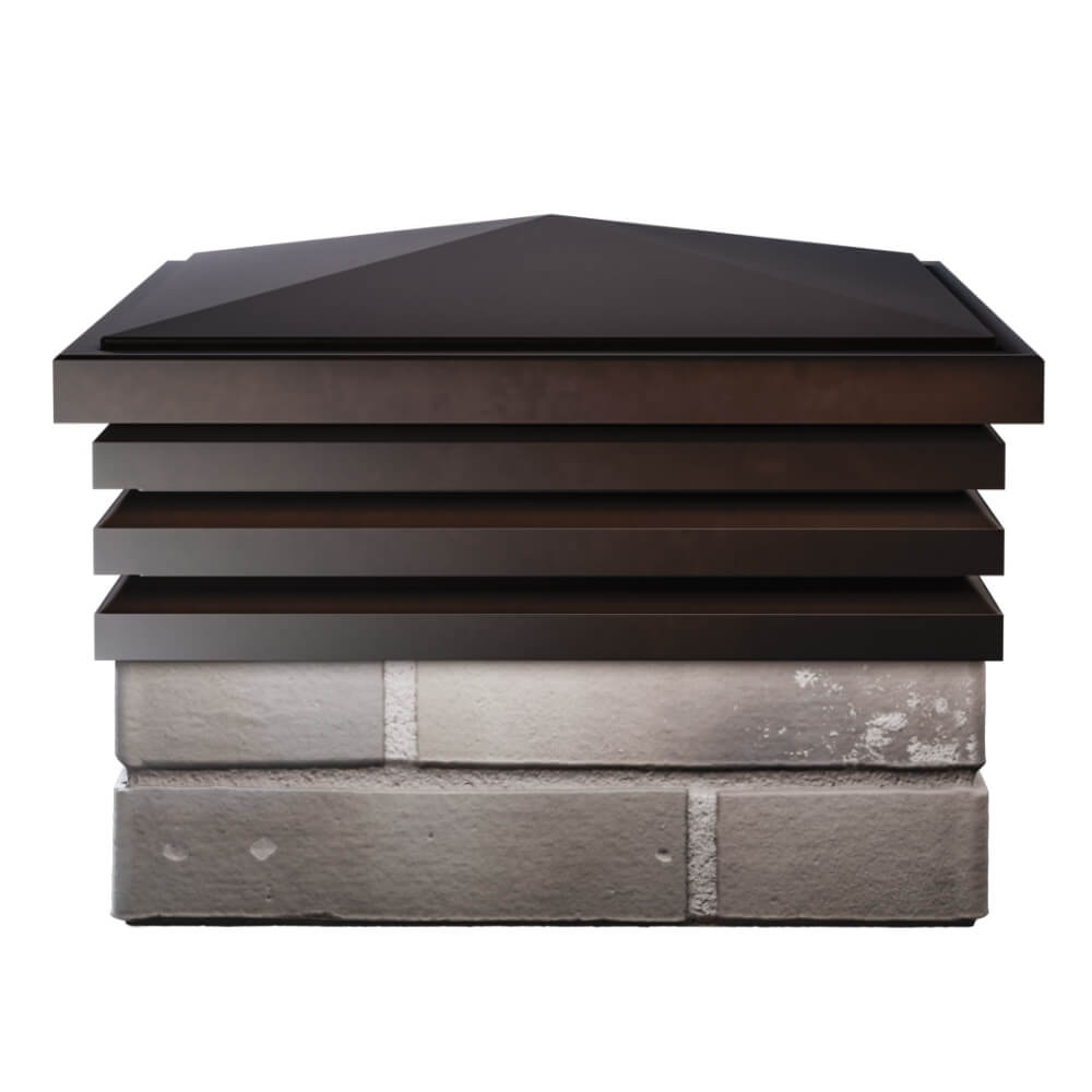 Колпак Zking Бона ХайТек Коричневый на столб 1.5х1.5 кирпича (385х385мм) Одинцово фото