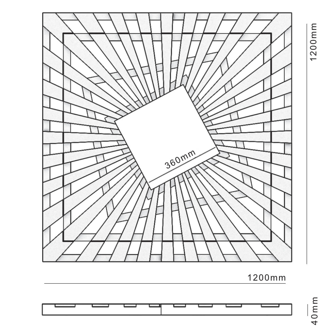 Приствольная решетка для дерева ZKING ATMOSPHERE 1.2х1.2м Черная в Одинцово фото