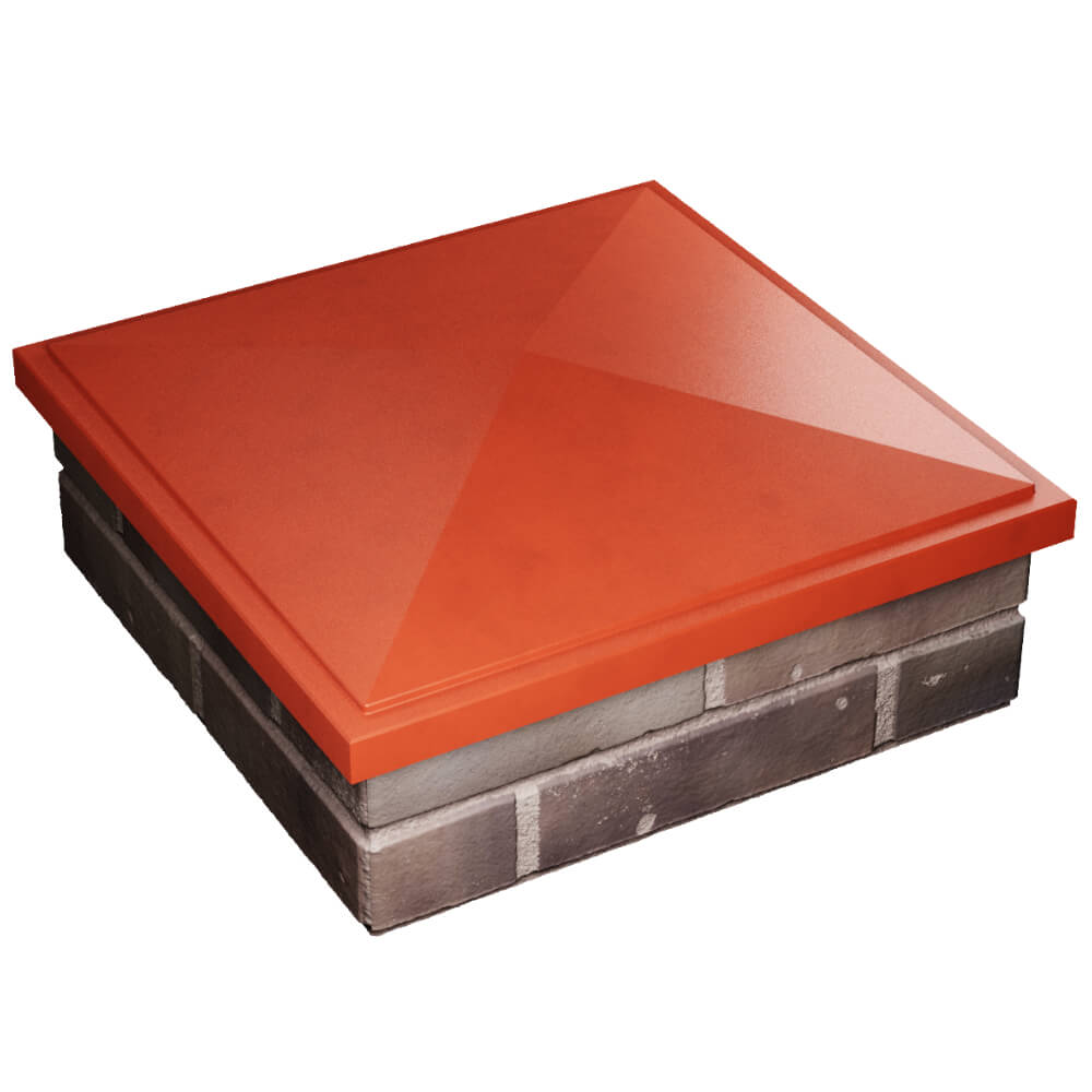 Колпак Zking БонаМоно Красный на столб 2х2 кирпича (515х515, 530х530мм) в Одинцово фото