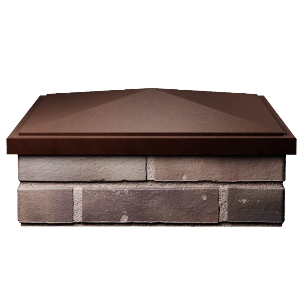 Колпак Zking БонаМоно Коричневый на столб 2х2 кирпича (515х515, 530х530мм) Одинцово фото
