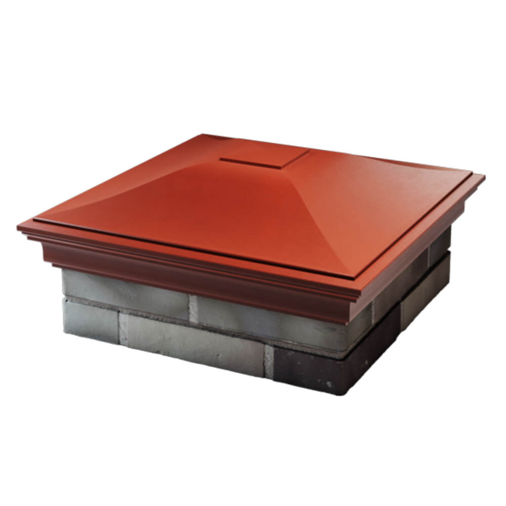 Колпак Zking Монблан Красный на столб 2х2 кирпича (515х515мм) в Одинцово фото