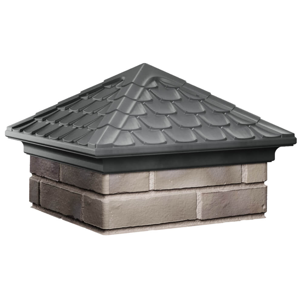 Колпак Zking Эльбрус Серый на столб 1.5х1.5 кирпича (385х385мм) в Одинцово фото