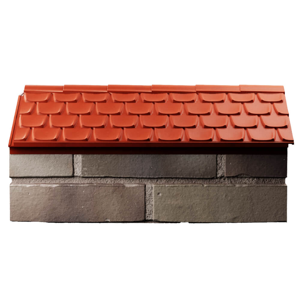 Парапет Zking Эльбрус Красный с посадкой на 1 кирпич (255мм) в Одинцово фото