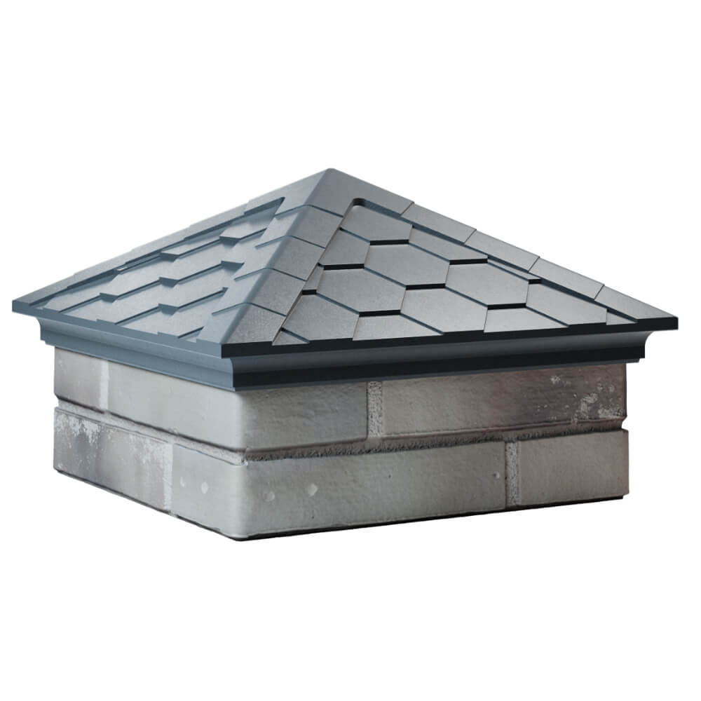 Колпак Zking Эверест Серый на столб 1.5х1.5 кирпича (390х390мм) в Одинцово фото