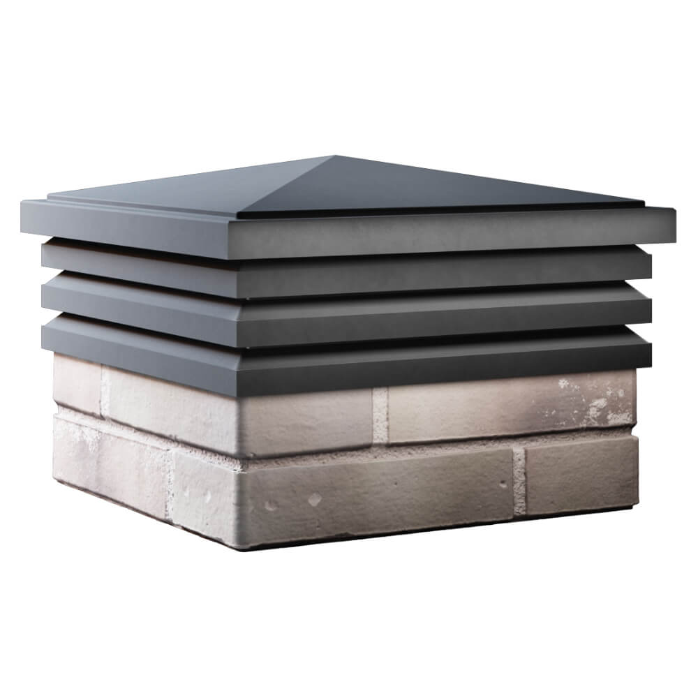 Колпак Zking Бона ХайТек Серый на столб 1.5х1.5 кирпича (385х385мм) в Одинцово фото