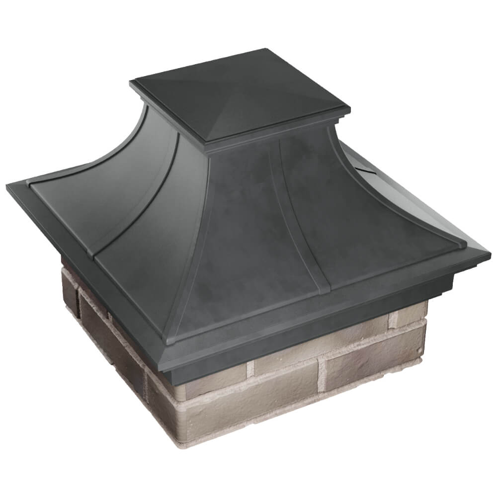 Колпак Zking Монблан Премиум Серый на столб 1.5х1.5 кирпича (385х385мм) в Одинцово фото