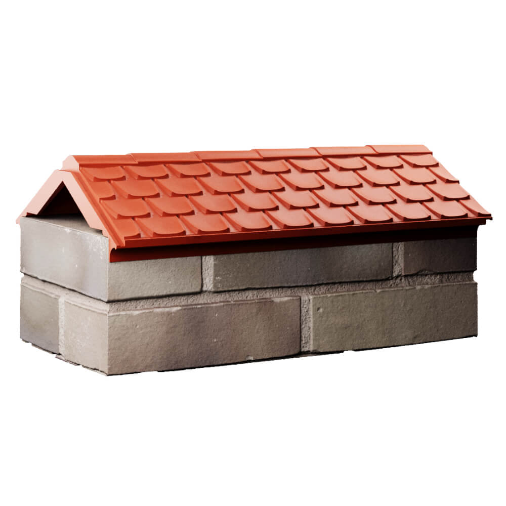 Парапет Zking Эльбрус Красный с посадкой на 1 кирпич (255мм) Одинцово фото