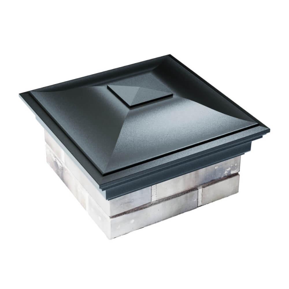 Колпак Zking Монблан Черный на столб 1.5х1.5 еврокирпича 0.7НФ (355х355мм) в Одинцово фото