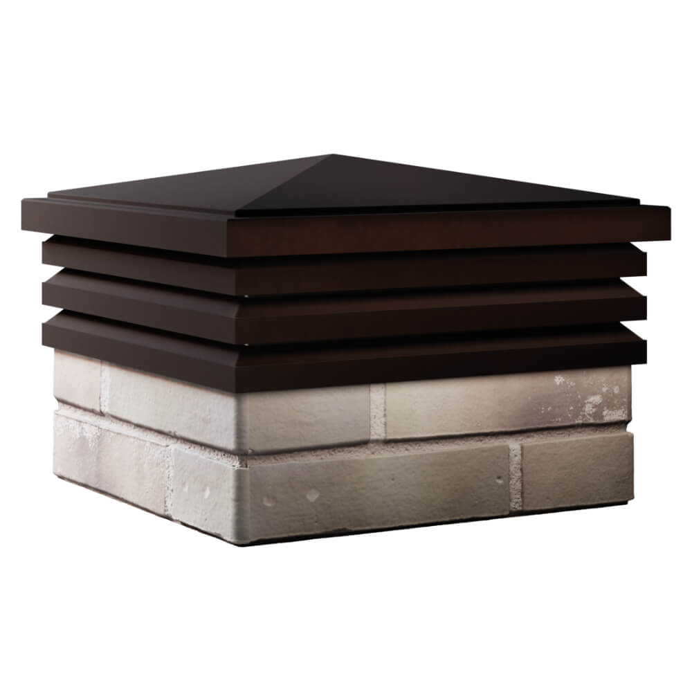 Колпак Zking Бона ХайТек Коричневый на столб 1.5х1.5 кирпича (385х385мм) в Одинцово фото