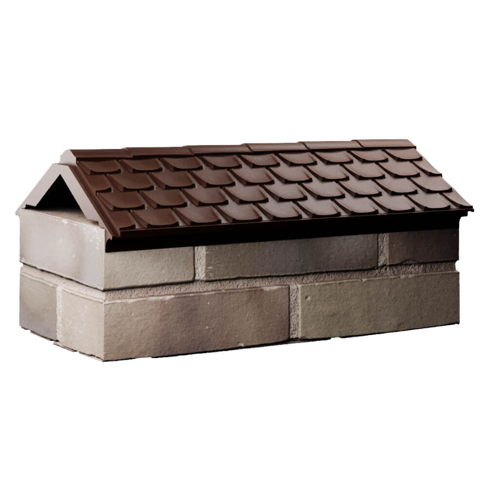 Парапет Zking Эльбрус Коричневый с посадкой на 1 кирпич (255мм) Одинцово фото