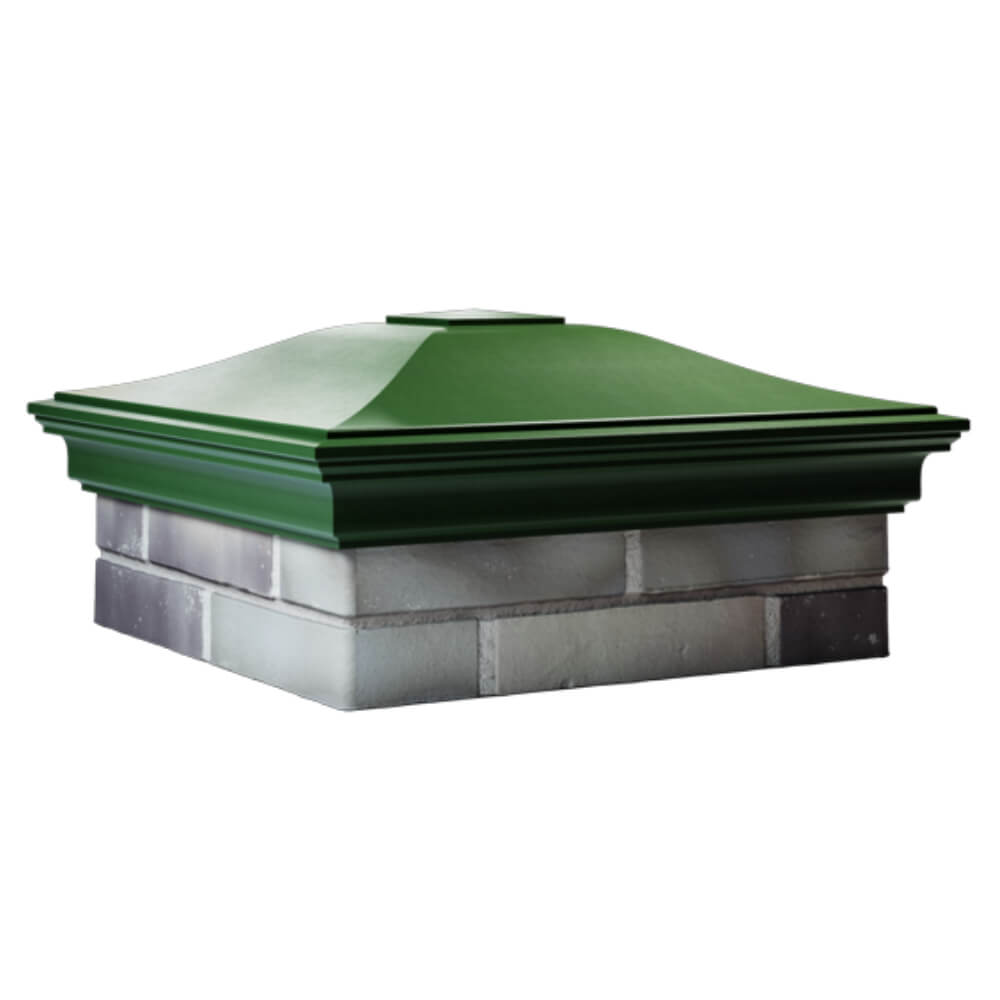 Колпак Zking Монблан Зеленый на столб 2х2 кирпича (515х515мм) в Одинцово фото