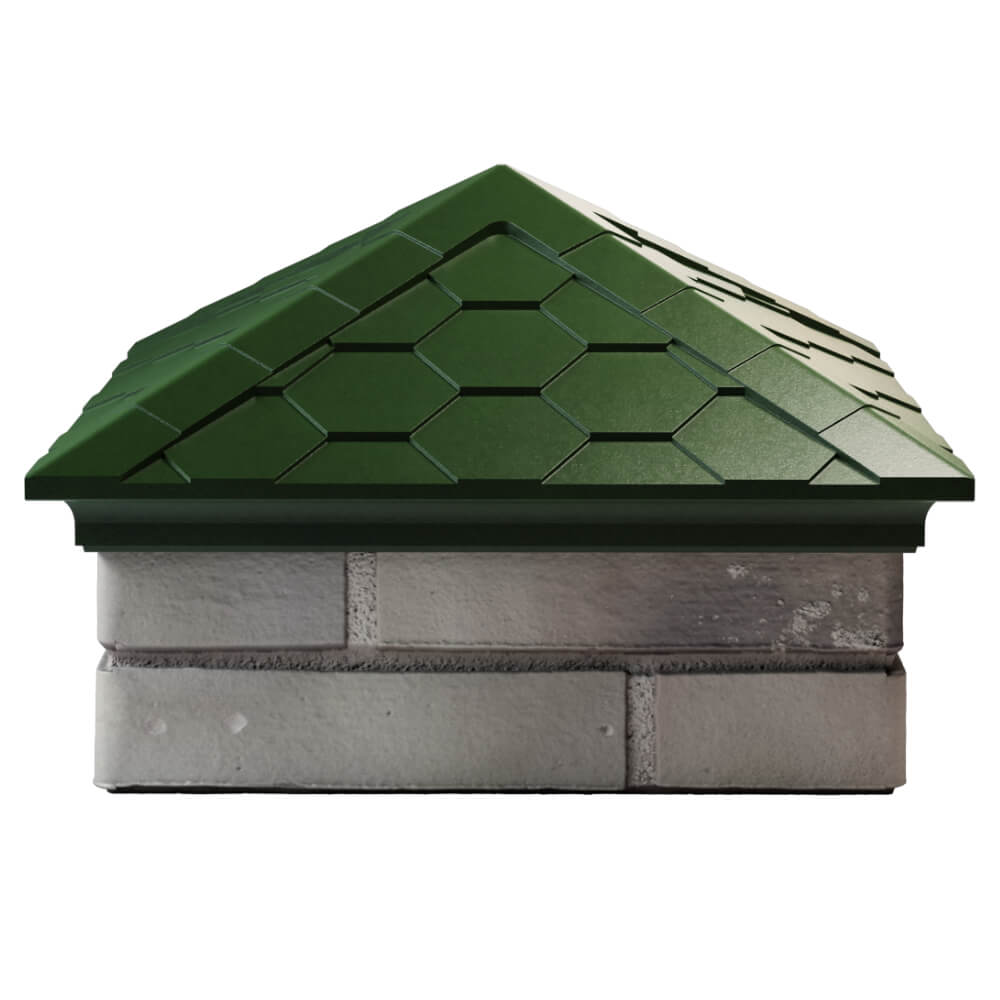 Колпак Zking Эверест Зеленый на столб 1.5х1.5 кирпича (390х390мм) Одинцово фото
